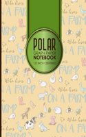 Polar Graph Paper Notebook: 1/2 Inch Centered: Technical Sketchbook For Engineers and Designers, Cute Farm Animals Cover, 8.5 x 11, 100 pages