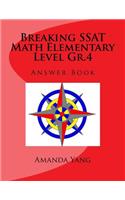 Breaking SSAT Math Elementary Level Gr.4 Answer Book