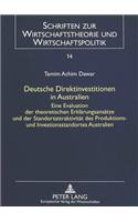 Deutsche Direktinvestitionen in Australien