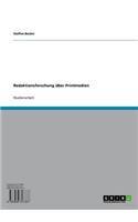 Redaktionsforschung Uber Printmedien
