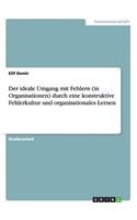 ideale Umgang mit Fehlern (in Organisationen) durch eine konstruktive Fehlerkultur und organisationales Lernen