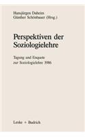 Perspektiven Der Soziologielehre