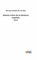 Historia crítica de la literatura española