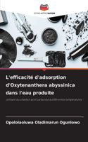 L'efficacité d'adsorption d'Oxytenanthera abyssinica dans l'eau produite