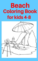 Beach Coloring Book for kids 4-8