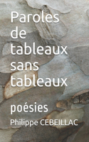 Paroles de tableaux sans tableaux
