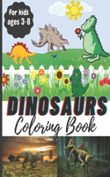 Dinosaurs Coloring Book: For Kids and Toodlers ages 3-8, amazing and beautiful pages about prehistoric Animals to color, perfect size for small hands