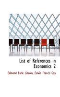 List of References in Economics 2