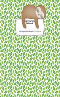 Composition Notebook: Sloth Themed Wide Ruled Writing Book