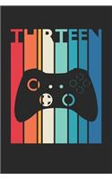 Gaming Notebook for 13 Year Old Boys and Girls - Vintage Gaming Journal - 13th Birthday Gift for Gamer Diary: Medium College-Ruled Journey Diary, 110 page, Lined, 6x9 (15.2 x 22.9 cm)