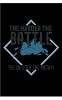 The harder the battle, the sweeter the victory: Notebook Journal Diary 110 Lined pages