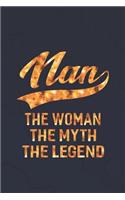 Nan the Woman the Myth the Legend: First Name Funny Sayings Personalized Customized Names Women Girl Mother's Day Gift Notebook Journal