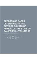 Reports of Cases Determined in the District Courts of Appeal of the State of California (Volume 13): (English)