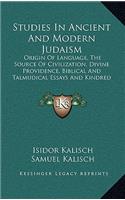 Studies in Ancient and Modern Judaism