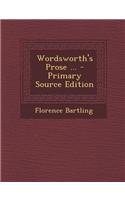 Wordsworth's Prose ...