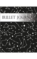 Bullet Journal Notebook, Dotted Grid, Graph Grid-Lined Paper, Large, 8x10, 150 Pages: Midnight Sky Constellation Night Light Stars Black Covers: Master Journaling with Bullet Guide System Professional Journal