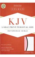 KJV Large Print Personal Size Reference Bible, White/Pink