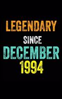 Legendary Since December 1994: 6 X 9 Blank Lined journal Gifts Idea - Birthday Gift Lined Notebook / Journal Gift - Soft Cover, Matte Finish