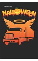 Big angelic Truck: halloween Funny Lined Notebook / Diary / Journal To Write In 6"x9" for Scary Halloween, Spooky Ghosts, Pumpkins for kids, men and women