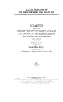 Alleged violations of the Servicemembers Civil Relief Act