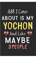 All I care about is my YoChon and like maybe 3 people