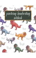 Practicing Handwriting Notebook: Handwriting Practice Paper for kids & adults - Dotted Lined Sheets - Cool Dinosaur T-REX Pattern Cover.