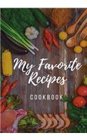 My Favorite Recipes Cookbook: Blank Cookbook, Recipe Binder, Cooking Journal, Recipe Notebook, Fresh and Healthy(Elite Recipe Book)