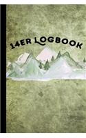 14er Logbook: Fourteener Journal With Prompts To Write In, Hiking Logbook, Backpacking Colorado, 14ers Book, 6" x 9" Travel Size Hiking Journal