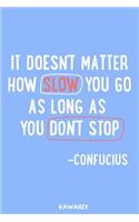 It Doesn't Matter How Slow You Go as Long as You Don't Stop - Confucius
