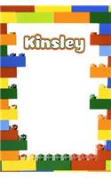 Kinsley: Personalized Building Brick Journal, Diary Notebook, Log Featuring 120 Pages 6x9