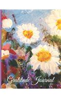Gratitude Journal Acrylic Painting of Daisies in Meadow