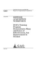 Defense acquisition workforce: DODs training program demonstrates many attributes of effectiveness, but improvement is needed.