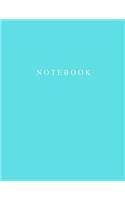 Notebook: Tiffany Blue Unlined Notebook - Large Blank Journal (8.5 X 11 Inches) - 100 Pages, Smooth Matte Cover