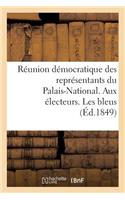 Réunion Démocratique Des Représentants Du Palais-National. Aux Électeurs. Les Bleus