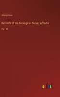 Records of the Geological Survey of India