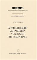 Astronomische Zeitangaben Von Homer Bis Theophrast