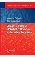 Semantic Analysis of Verbal Collocations with Lexical Functions