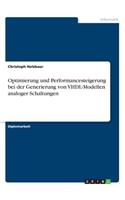 Optimierung und Performancesteigerung bei der Generierung von VHDL-Modellen analoger Schaltungen