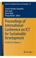 Proceedings of International Conference on ICT for Sustainable Development