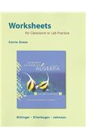 Worksheets for Classroom or Lab Practice for Elementary and Intermediate Algebra: Concepts and Applications(English)
