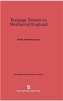 Burgage Tenure in Mediaeval England