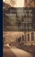 Record of the men of Lafayette