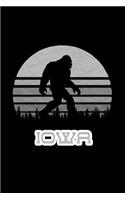 Iowa: Bigfoot themed journal with names of States in America.