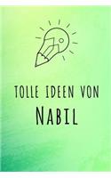 Tolle Ideen von Nabil: Unliniertes Notizbuch mit Rahmen für deinen Vornamen