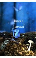 Rhea's Journal: Personalized Lined Journal for Rhea Diary Notebook 100 Pages, 6" x 9" (15.24 x 22.86 cm), Durable Soft Cover