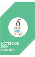 Notebook for Natures: Dotted Journal with Cutest Penguin Knight Design - Cool Gift for a friend or family who loves wildlife presents! - 6x9" - 180 White dotted pages - Y