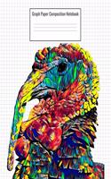 Graph Paper Composition Notebook: Quad Ruled 5 Squares Per Inch, 110 Pages, Colorful Turkey Cover, 8.5 X 11 Inches / 21.59 X 27.94 CM