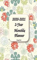 2020-2021 2-Year Monthly Planner Vintage Floral 8x10