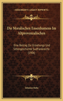 Die Moralischen Ensenhamens Im Altprovenzalischen
