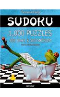 Famous Frog Sudoku 1,000 Puzzles With Solutions, 500 Easy and 500 Medium